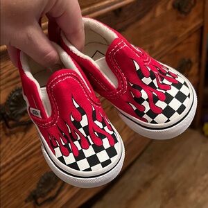 Vans Red Slip-On Sneakers